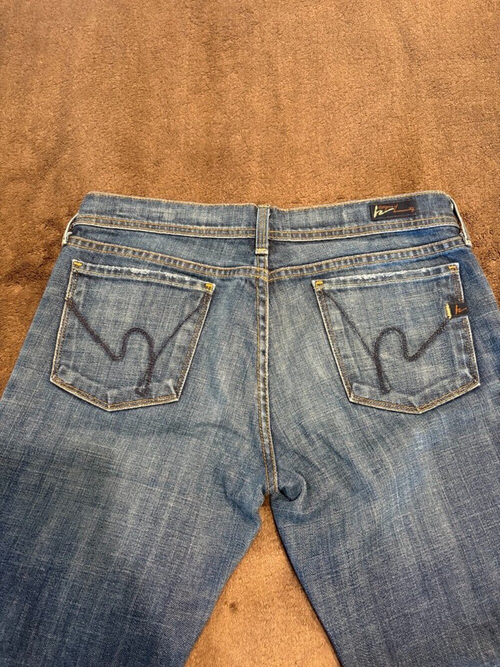 CITIZENS OF HUMANITY Ingrid 002 Low Waist Flare Stretch Jeans Blue Wash Size 29